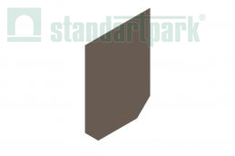 Заглушка стальная оцинкованная с водоотводом DN200 для лотка водоотводного бетонного 4569 арт. 6151-6Б/10-БН - Стандартпарк1