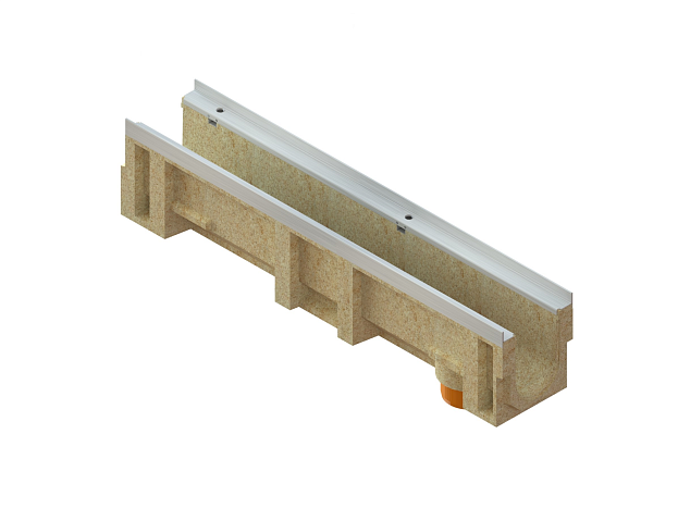 Лоток водоотводный CompoMax DN110 полимербетонный кл.D,Е, рис. 2