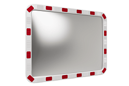 Купить Зеркало дорожное со светоотражающей окантовкой прямоугольное по выгодной цене Зеркало дорожное со светоотражающей окантовкой прямоугольное, рис. 3