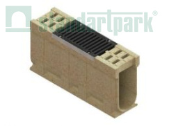 Блок монолитный водоотводный CompoMax полимербетонный ревизионый с решёткой щелевой чугунной ВЧ DN200 h51 кл.Е (комплект) 0759057 - Стандартпарк1