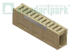 Блок монолитный водоотводный CompoMax полимербетонный ревизионный с решеткой полимербетонной DN150 h31 кл.С (комплект) - Стандартпарк, рис. 1