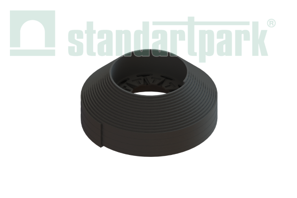 Купить Бордюр пластиковый "New Fix Roll" H52 (комплект) черный от Стандартпарк для обустройства территорий по выгодной цене Бордюр пластиковый "New Fix Roll" H52 (комплект) черный для благоустройства от Стандартпарк, рис. 1