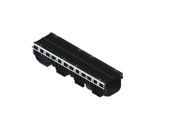 Лоток водоотводный пластиковый PolyMax Drive DN200 h217 с решеткой щелевой чугунной ВЧ кл.D400 (к-т), рис. 2