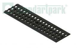 Решетка водоприемная PolyMax Basic DN100 пластиковая ячеистая кл. А15 - Стандартпарк1