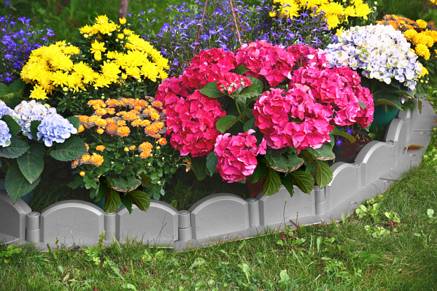 Декоративный бордюр "Волна" серый, рис. 2