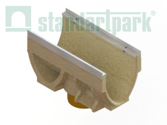 Лоток водоотводный CompoMax Drive полимербетонный V-образный DN200 H260 кл.Е полуметровый, рис. 2