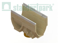 Лоток водоотводный CompoMax Drive полимербетонный V-образный DN200 H310 кл.Е полуметровый, рис. 2