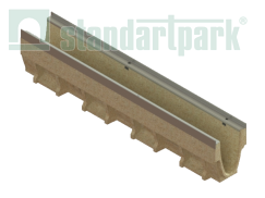 Купить Лотки водоотводные полимербетонные CompoMax DN100 с внутренним уклоном h160-h260 под решетки кл. С250, D400 по выгодной цене Лотки водоотводные полимербетонные CompoMax DN100 с внутренним уклоном h160-h260 под решетки кл. С250, D400, рис. 2