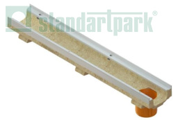 Лоток водоотводный полимербетонный CompoMax Drive DN100 h100 под решетки кл. C250, D400, рис. 2