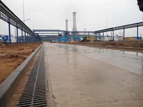 Линейный водоотвод Стандартпарк на территории Газпрома
