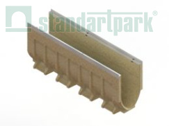 Лоток водоотводный CompoMax Drive полимербетонный V-образный DN200 H410 кл.С 75676V1