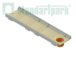 Лоток водоотводный мелкосидящий CompoMax Drive полимербетонный усиленный DN200 H60, рис. 2