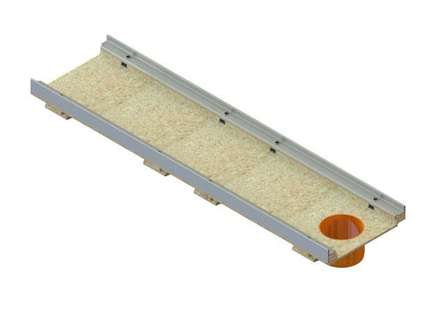 Лоток водоотводный мелкосидящий CompoMax Drive полимербетонный усиленный DN200 H60, рис. 2