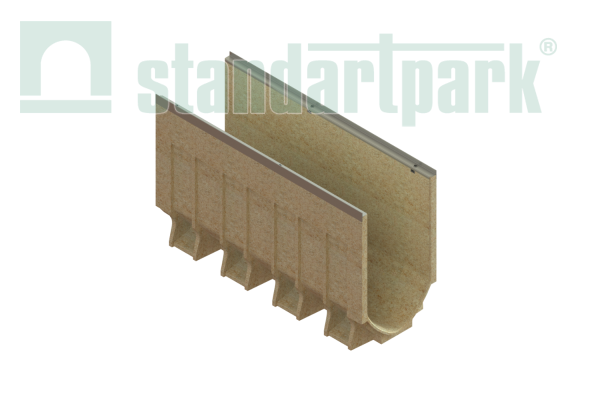 Лоток водоотводный CompoMax Drive DN300 H515-H610 V-образный с уклоном C250 - Стандартпарк, рис. 1