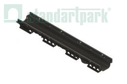 Лоток водоотводный пластиковый PolyMax Basic DN100 h80 высокий борт - Стандартпарк1