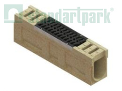 Блок монолитный водоотводный CompoMax полимербетонный ревизионный с решеткой "шина" чугунной ВЧ DN150 h31 кл.Е (комплект) 0729557 - Стандартпарк1