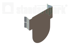 Заглушка торцевая из оцинкованной стали для полимербетонного блока DN100 - Стандартпарк1