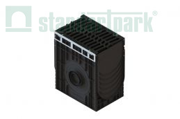 Пескоуловитель сборный PolyMax Drive DN300 H616 с чугунной решеткой "шина" E600 (к-т), рис. 1