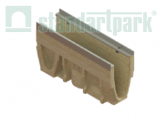 Купить Лотки водоотводные полимербетонные CompoMax DN100 с внутренним уклоном h210-h260 полуметровые по выгодной цене Лотки водоотводные полимербетонные CompoMax DN100 с внутренним уклоном h210-h260 полуметровые, рис. 1