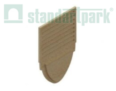 Заглушка торцевая полимербетонная для лотка водоотводного полимербетонного V-профиль 6751V-6D1