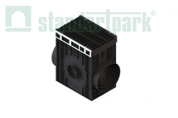 Пескоуловитель для подключения труб PolyMax Drive DN300 H616 с чугунной щелевой решеткой D400 (к-т), рис. 1