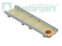 Лоток водоотводный мелкосидящий CompoMax Drive полимербетонный усиленный DN200 H80, рис. 2