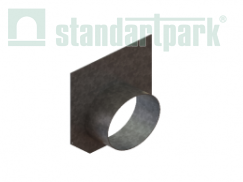 Заглушка стальная оцинкованная с водоотводом DN200 для лотка водоотводного бетонного 6151-509Б - Стандартпарк1