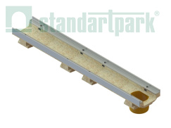 Лоток водоотводный полимербетонный мелкосидящий CompoMax Drive DN100 кл. D400, E600 h80, рис. 2