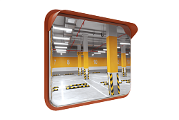 Зеркало сферическое прямоугольное с козырьком, рис. 2