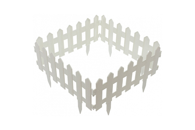 Садовое ограждение «Палисадник» (цвет белый), рис. 3