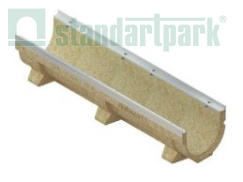 Лоток водоотводный CompoMax Drive полимербетонный усиленный DN200 H210, рис. 1