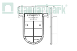 Заглушка глухая пластиковая для лотков водоотводных пластиковых 8040-М/80401-М - Стандартпарк, рис. 2