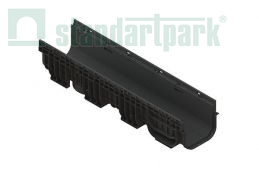 Купить Лоток водоотводный пластиковый PolyMax Basic DN200 h200 по выгодной цене Лоток водоотводный пластиковый PolyMax Basic DN200 h200 - Стандартпарк, рис. 1