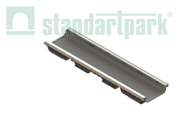 Лоток водоотводный пластиковый PolyMax Basic DN200 h80 усиленный - Standartparkчспмчв, рис. 1