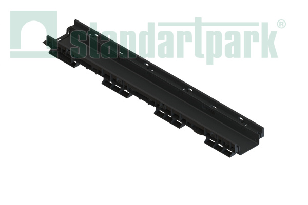 Лоток водоотводный пластиковый PolyMax Basic DN100 h75 высокий борт - Standartparkчспмчв, рис. 1