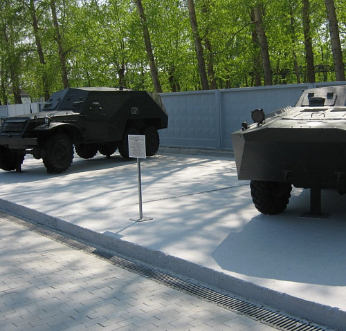 Выставка бронированных военных машин – обустройство системы водоотвода Стандартпарк