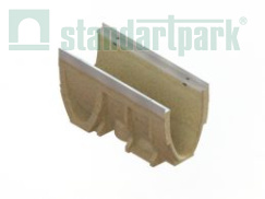 Лотки водоотводные полимербетонные CompoMax Drive DN150 каскадом h260-h320 полуметровые под решетки кл. E, рис. 1