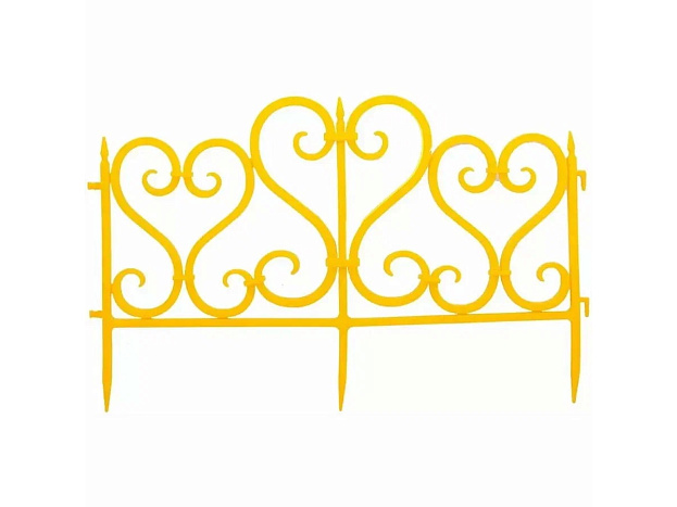 Садовое ограждение «Ажурное» (цвет желтый), рис. 2
