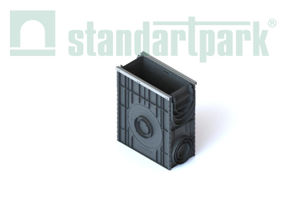 Пескоуловитель PolyMax Basic DN200 h600 усиленный с низким бортом  - Standartparkчспмчв, рис. 1