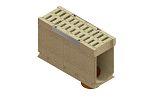 Блок монолитный водоотводный CompoMax ревизионный к ПУ с решеткой полимербетонной DN300 h61 кл.D (комплект)