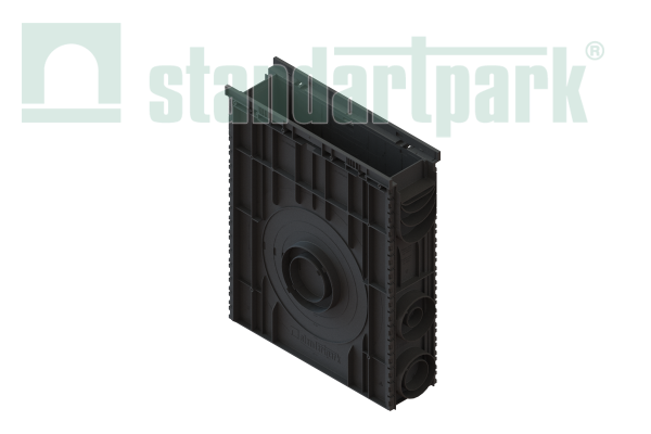 Пескоуловитель сборный пластиковый PolyMax Basic DN100 h616 высокий борт - Standartparkчспмчв, рис. 1