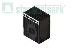 Пескоуловитель сборный PolyMax Drive DN300 H616 с чугунной щелевой решеткой D400 (к-т), рис. 1