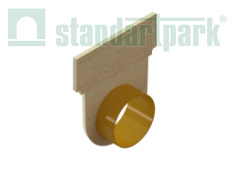 Заглушка торцевая с отводом полимербетонная для лотка 720711