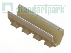 Лоток водоотводный CompoMax Drive полимербетонный V-образный DN200 H260 кл.С 75576V1