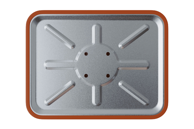 Зеркало сферическое прямоугольное с козырьком, рис. 3