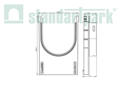 Купить Переходник PolyMax пластиковый для лотков водоотводных пластиковых 8000-М/8080-М по выгодной цене Переходник PolyMax пластиковый для лотков водоотводных пластиковых 8000-М/8080-М - Стандартпарк, рис. 2