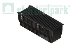 Лоток водоотводный PolyMax Basic DN300 пластиковый с решеткой щелевой чугунной ВЧ кл. С250 (комплект) 0874033 - Стандартпарк1