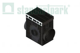 Пескоуловитель для подключения труб PolyMax Drive DN300 H616 с чугунной щелевой решеткой C250 (к-т), рис. 1