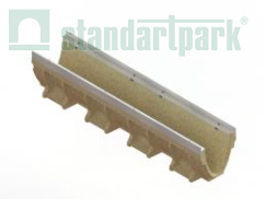 Лотки водоотводные полимербетонные CompoMax Drive DN150 каскадом h210-h320 под решетки кл.D, E1