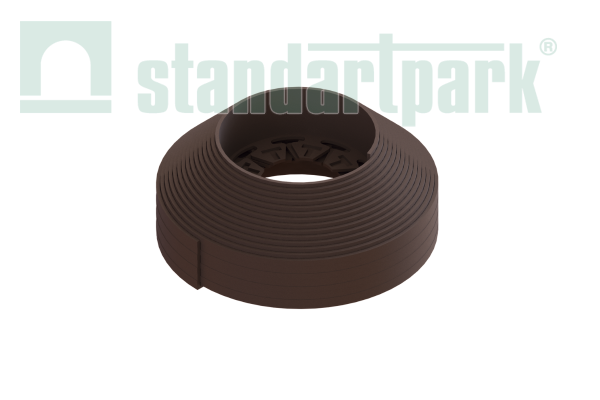 Купить Бордюр пластиковый "New Fix Roll" H52 (комплект) коричневый от Стандартпарк для обустройства территорий по выгодной цене Бордюр пластиковый "New Fix Roll" H52 (комплект) коричневый для благоустройства от Стандартпарк, рис. 1